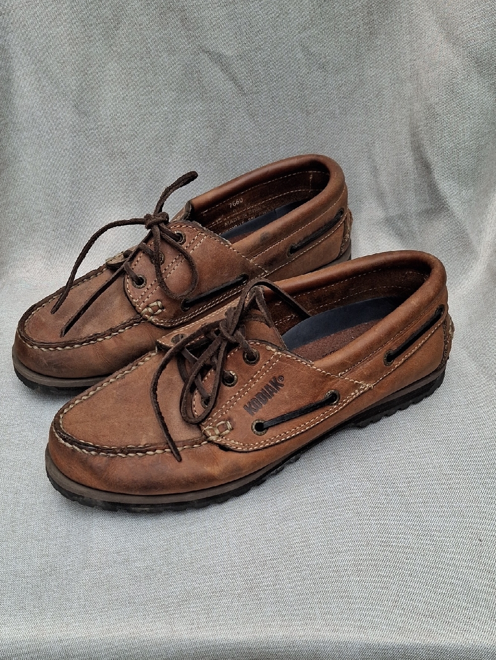 Kodiak Vintage Leather Boat Shoes Men's Size 9.5M Style 7660